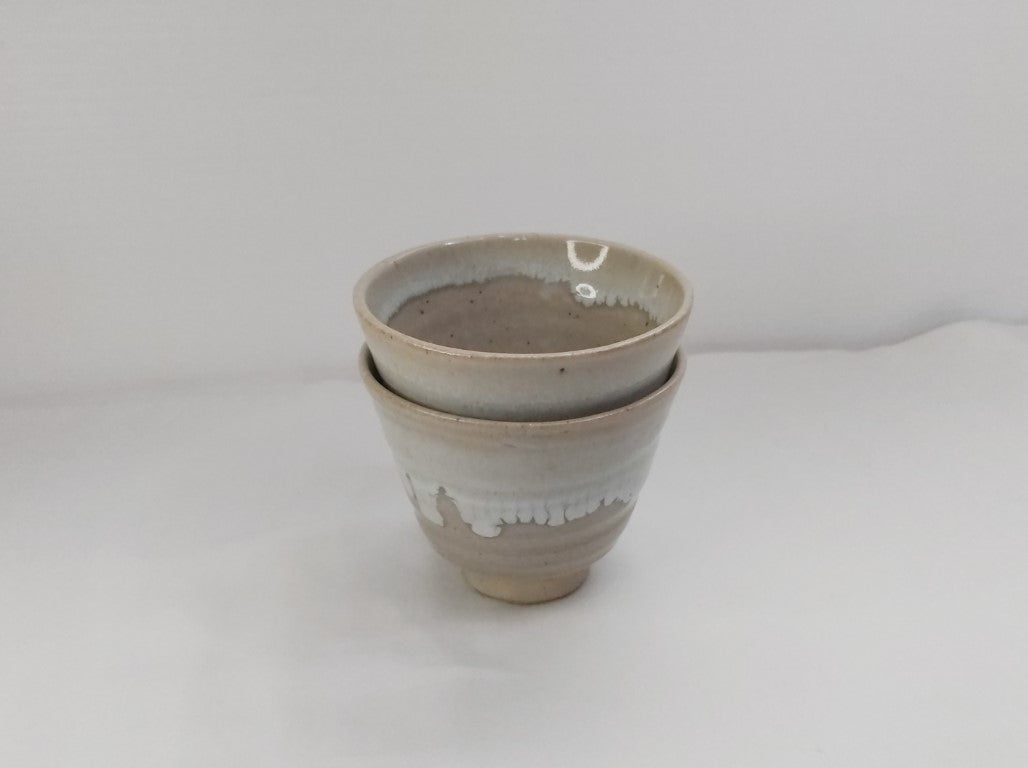 Pair of Studio Pottery Japanese Tea Cups