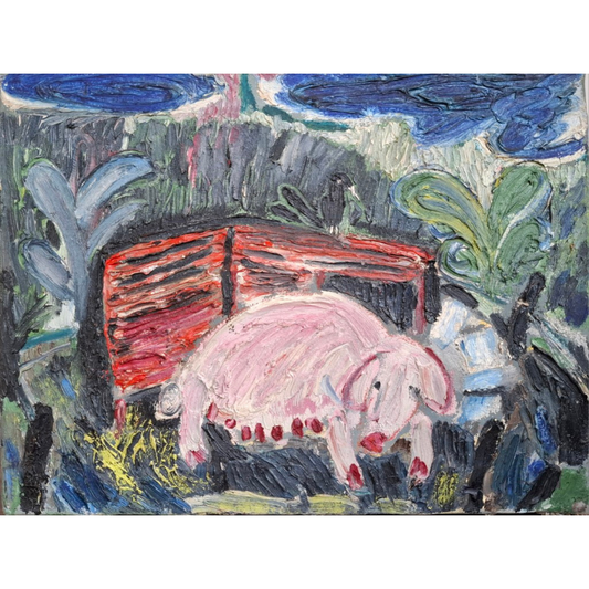 Pig Painting by M P Willis