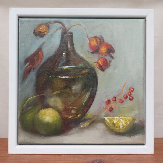 Pretty Original Still Life Painting Signed SBR