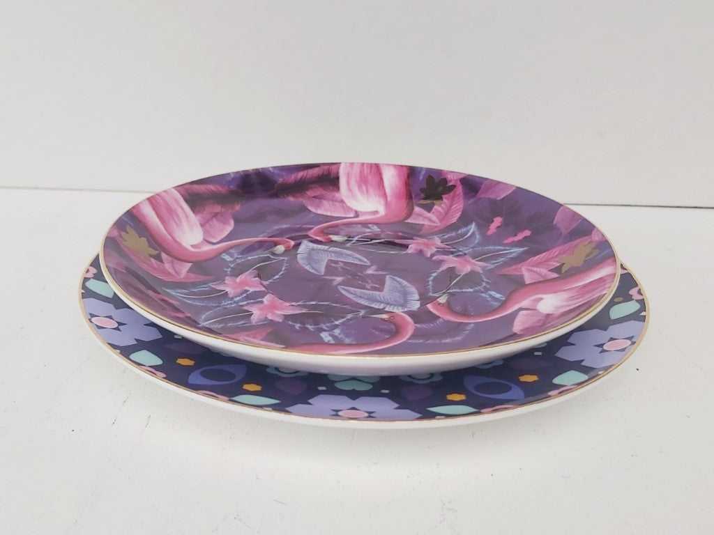 T2 Flamingo Saucer & Coordinating Plate