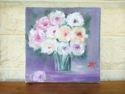 Small Cottage Bouquet Original Painting by Hayley Henderson