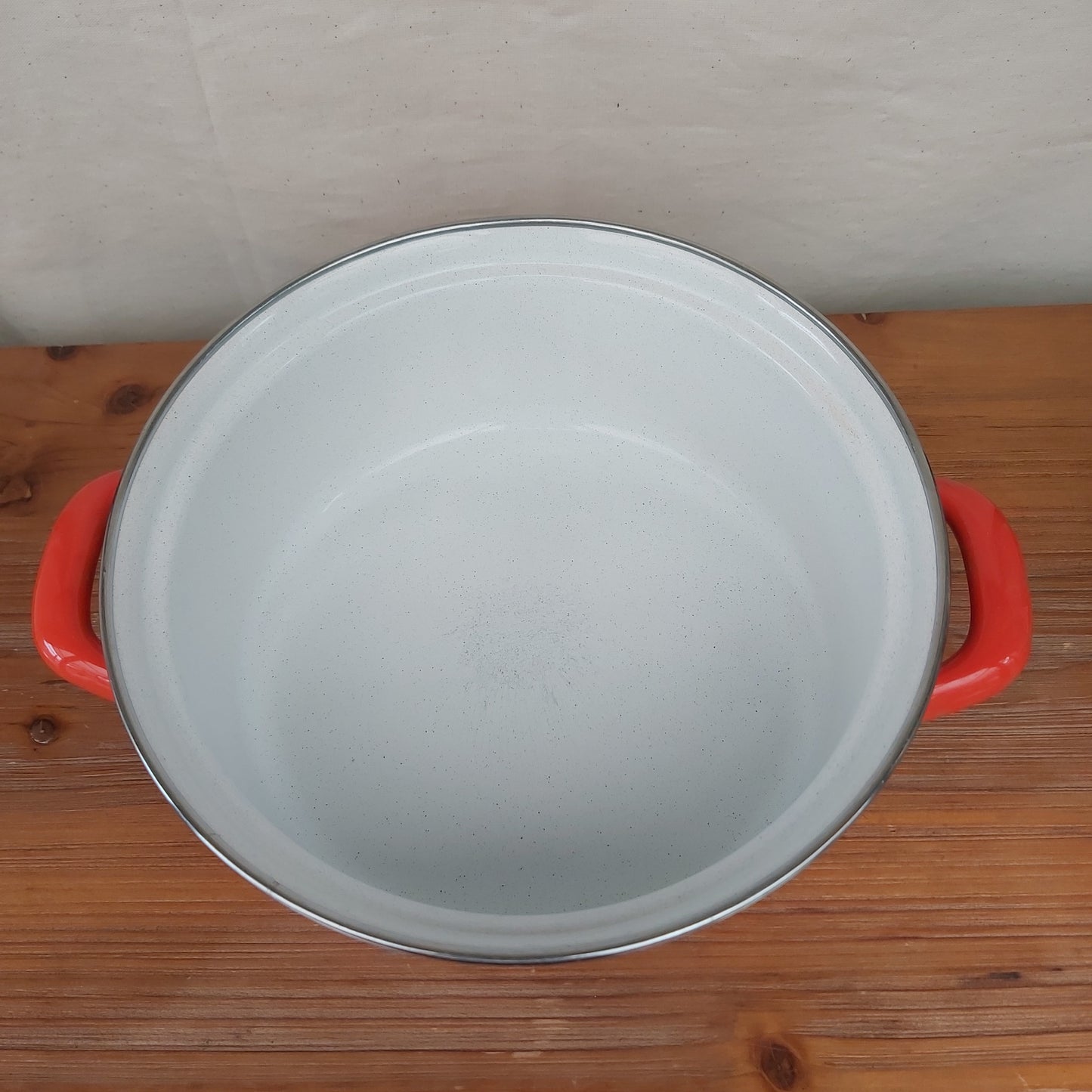 Red Retro Austria Email Enamel Cookware Pan