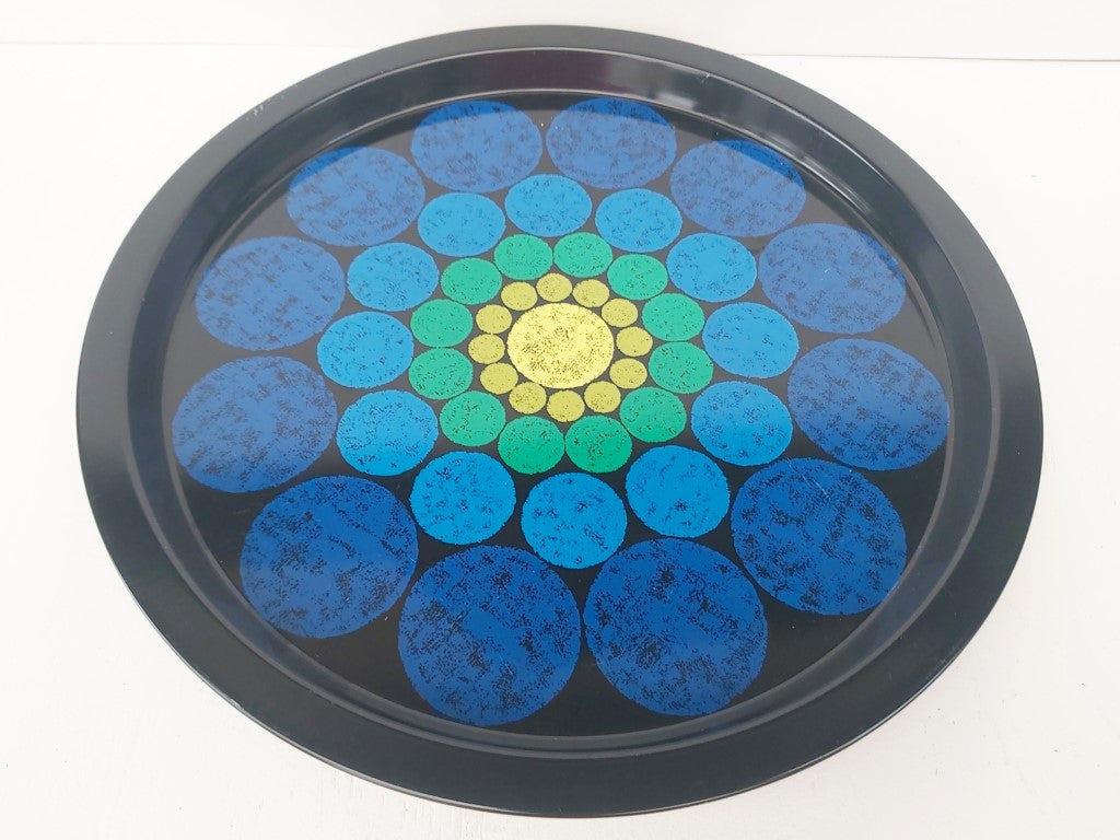 MCM Elite Trays MTM Blue Metal Pop Art Tray
