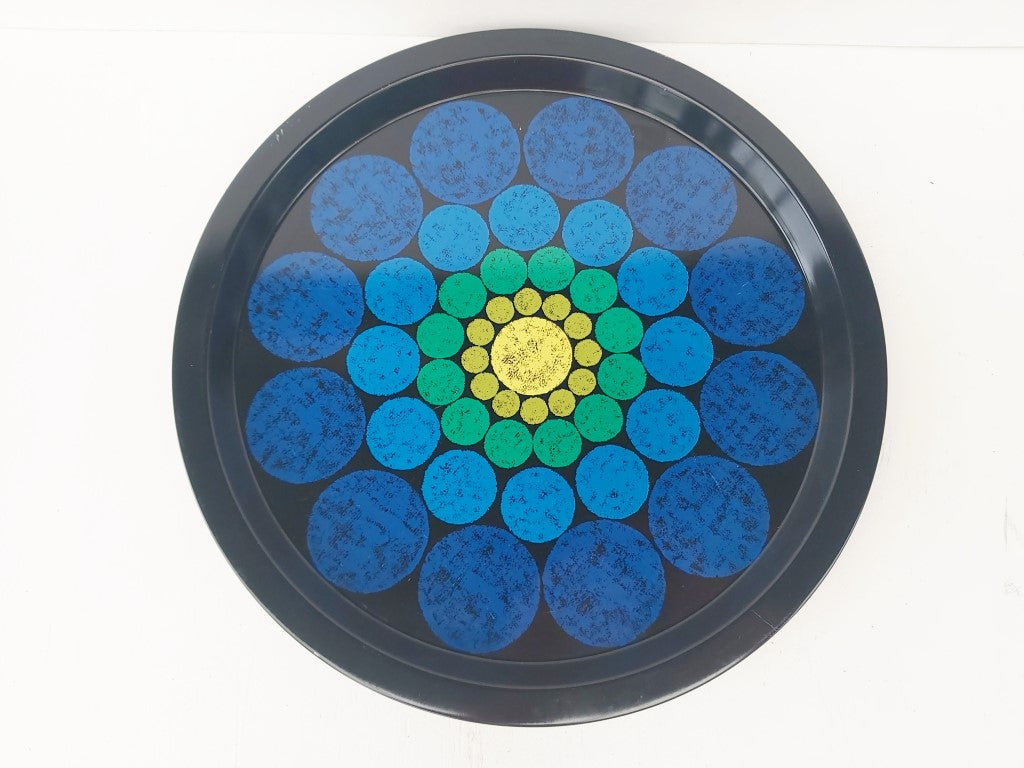MCM Elite Trays MTM Blue Metal Pop Art Tray