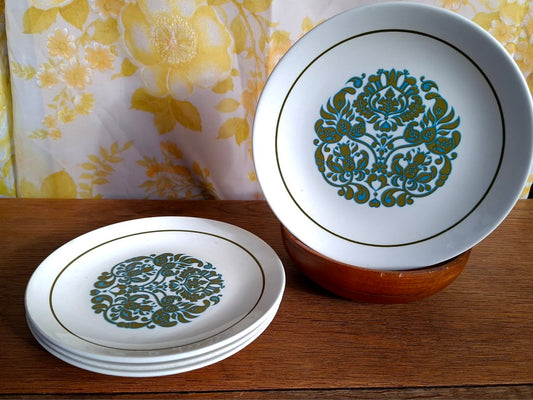 Retro Ridgway Martinique Oval Side Plates x 4