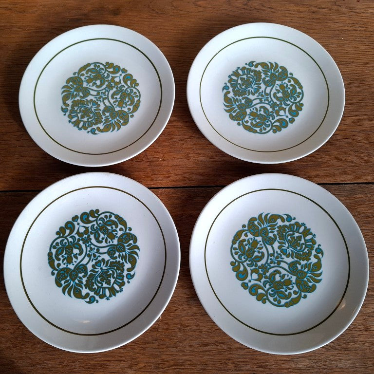 Retro Ridgway Martinique Oval Side Plates x 4