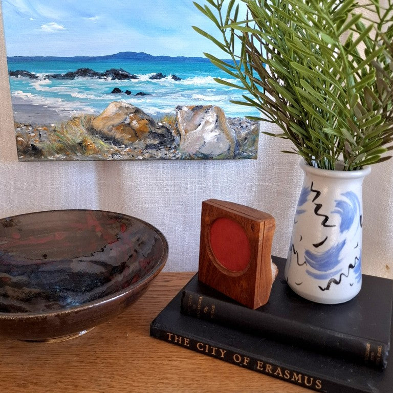 Riverton Rocks Southland Painting Signed by Leonie Clent
