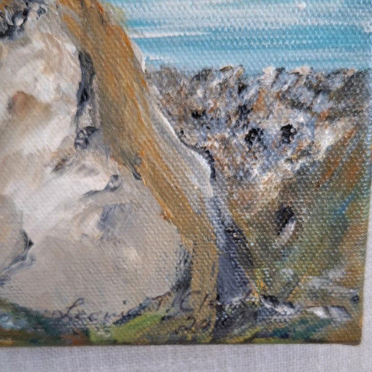 Riverton Rocks Southland Painting Signed by Leonie Clent