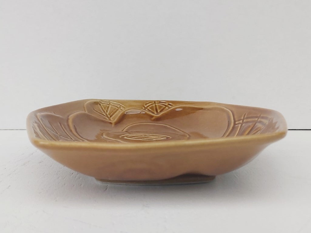 Royal Winton Grimwades Honey Coloured Floral Hexagon Dish