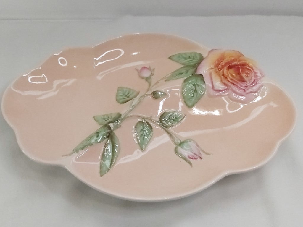 Royal Winton Pink Rose 2 Part Divided Serving Dish