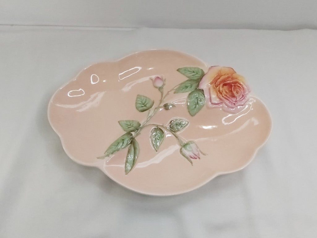 Royal Winton Pink Rose 2 Part Divided Serving Dish