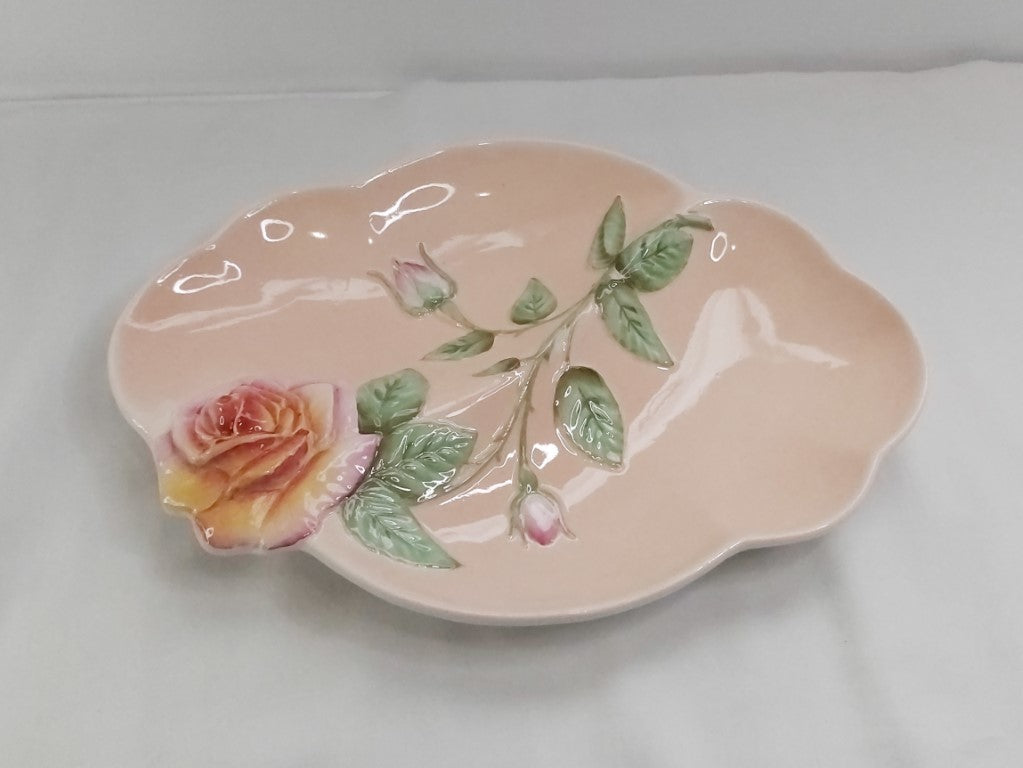 Royal Winton Pink Rose 2 Part Divided Serving Dish