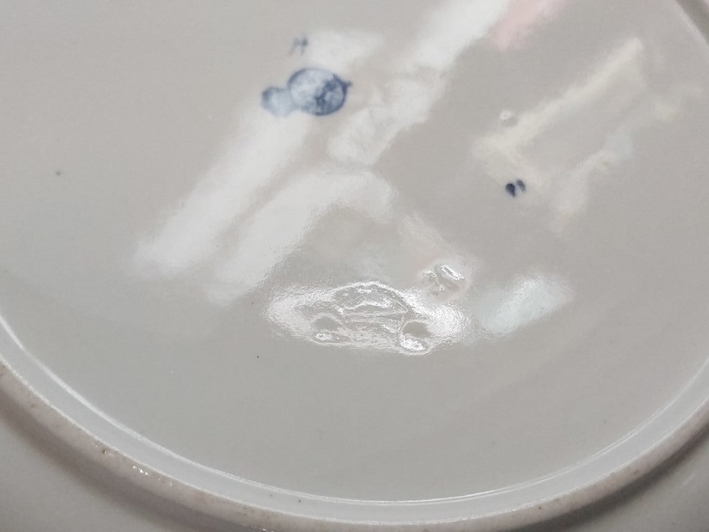 Antique Royal Worcester Blue Lily Dinner Plate