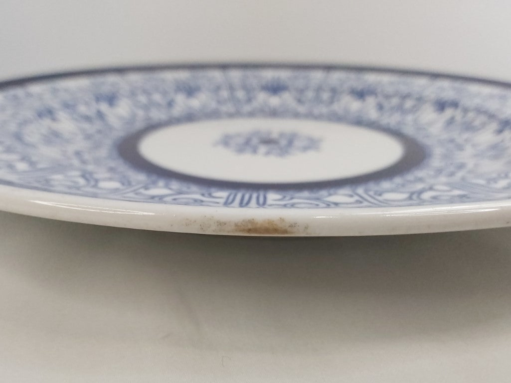 Antique Royal Worcester Blue Lily Dinner Plate