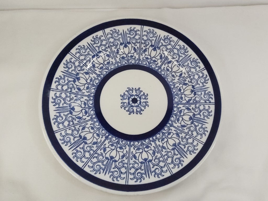 Antique Royal Worcester Blue Lily Dinner Plate