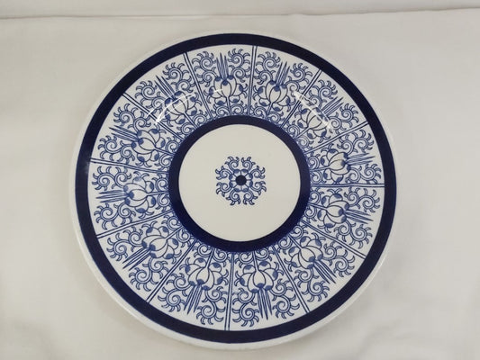 Antique Royal Worcester Blue Lily Dinner Plate