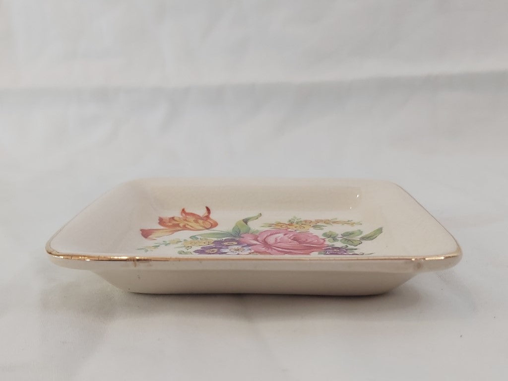 Sandland Ware Square Floral Trinket Dish