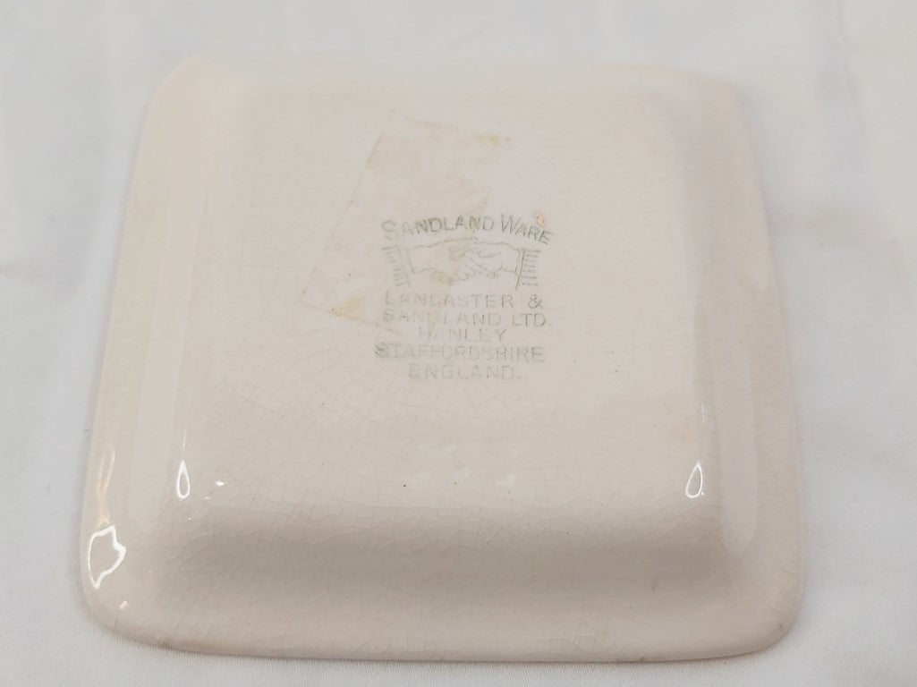 Sandland Ware Square Floral Trinket Dish