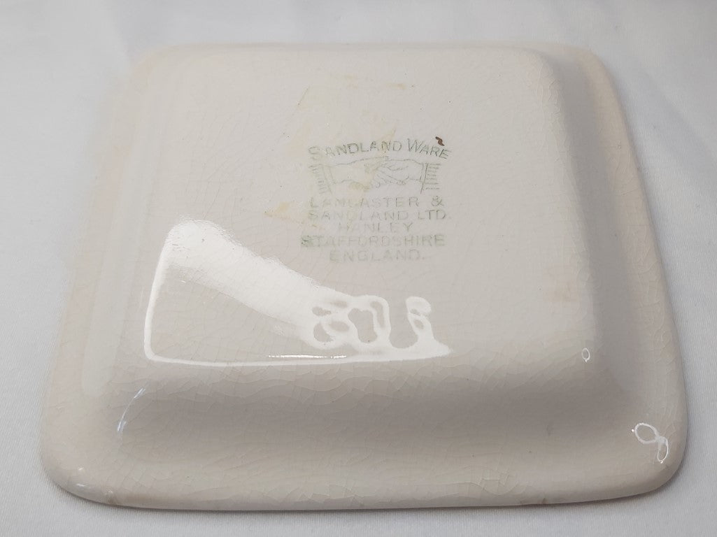 Sandland Ware Square Floral Trinket Dish