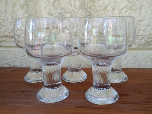 Vintage Crown Corning Oslo Wine Glasses Set of 5