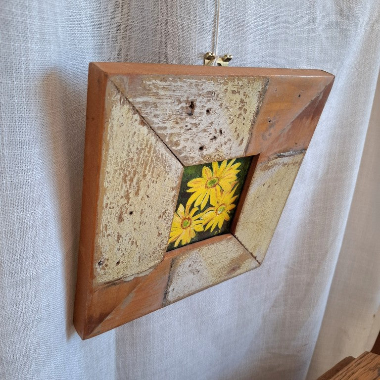 Silvan Framed Painting of Yellow Daisies