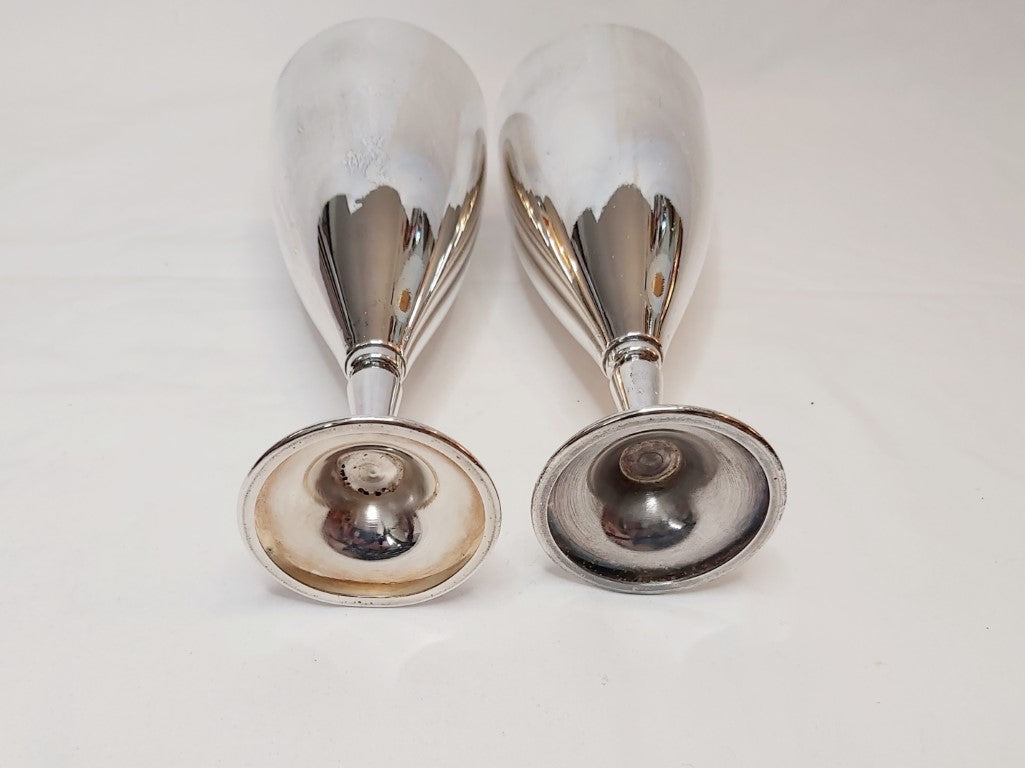 Pair of Vintage Silver Plated Wine Goblets