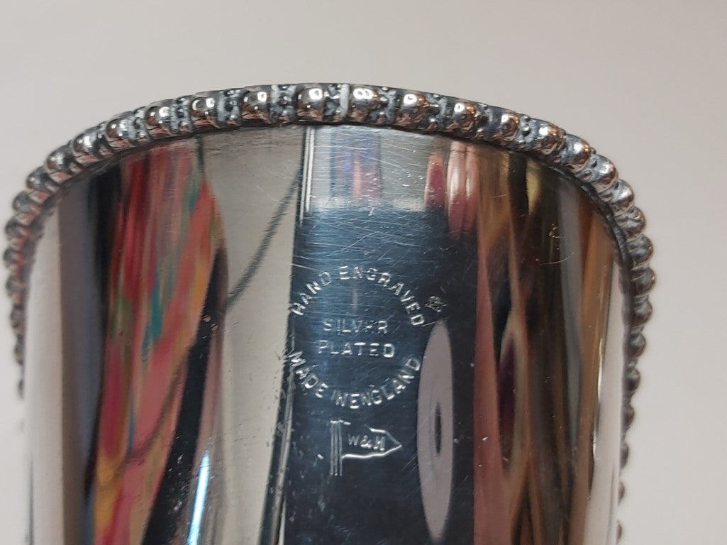 Silver Plated Vintage Walker & Hall Sugar Scuttle with Scoop
