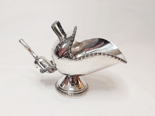 Silver Plated Vintage Walker & Hall Sugar Scuttle with Scoop