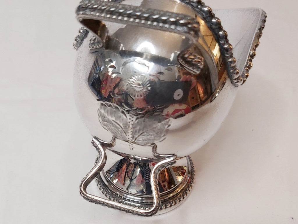 Silver Plated Vintage Walker & Hall Sugar Scuttle with Scoop