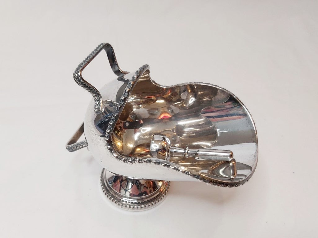 Silver Plated Vintage Walker & Hall Sugar Scuttle with Scoop