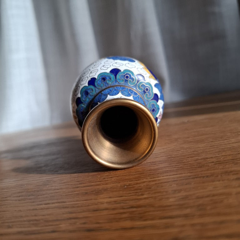 Small Cloisonne Enamel Dragon Vase