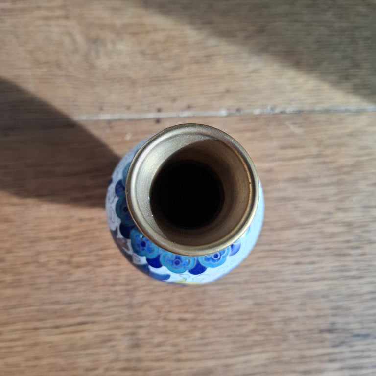 Small Cloisonne Enamel Dragon Vase