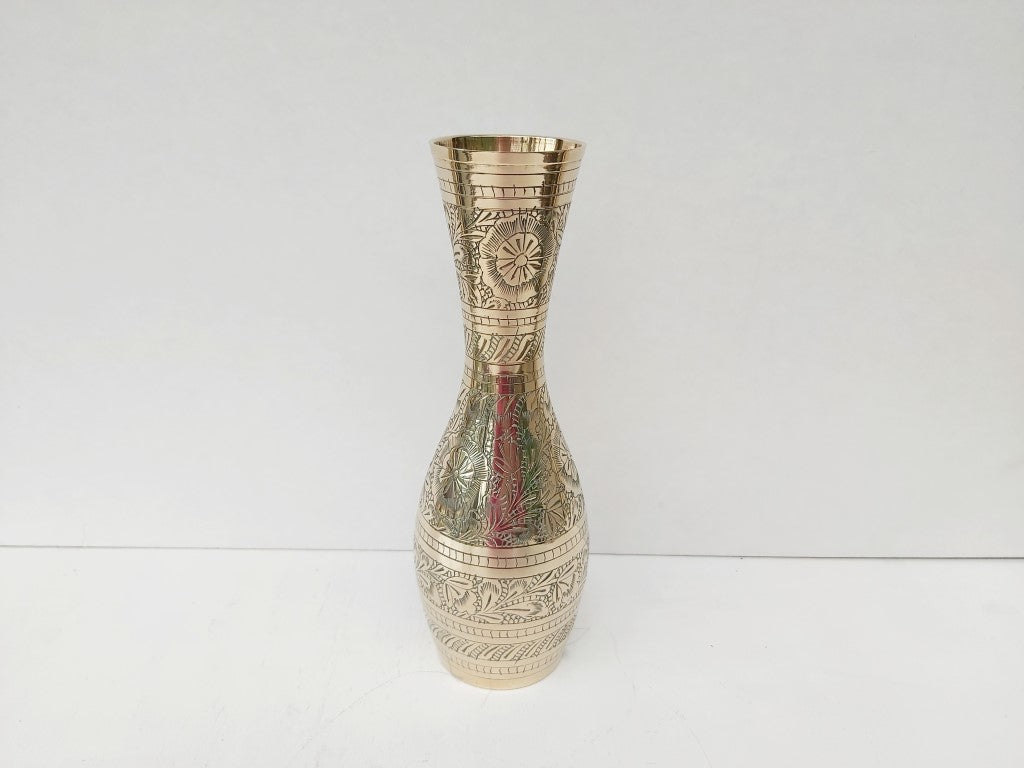 Beautiful Engraved Brass Vase