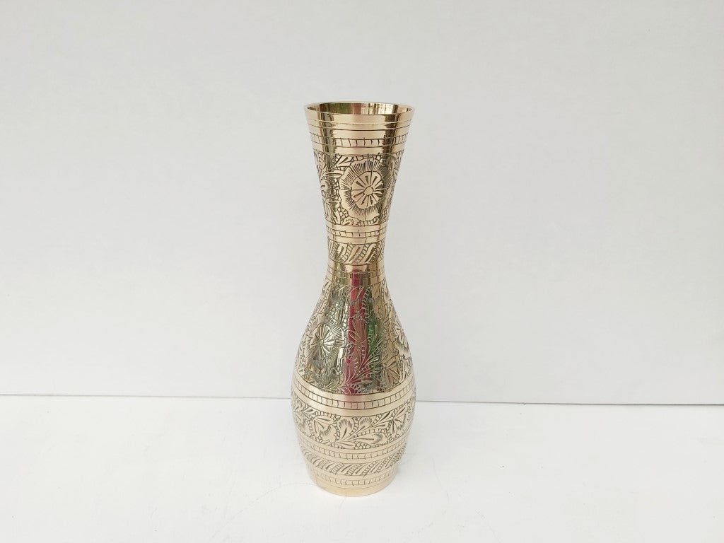Beautiful Engraved Brass Vase