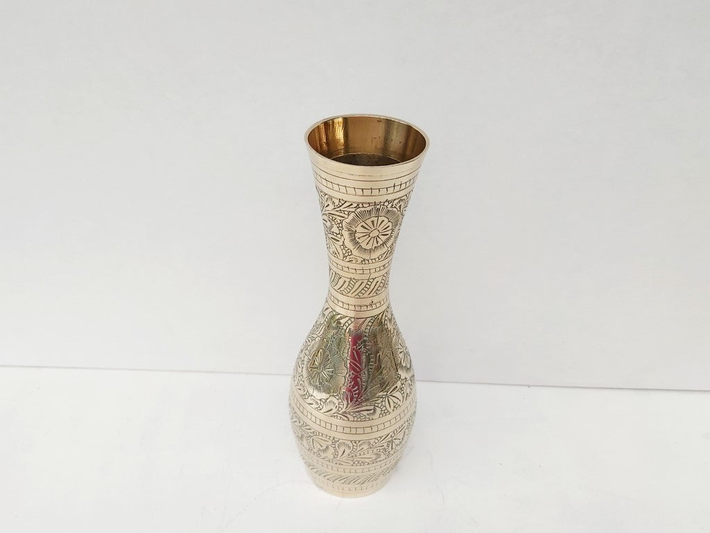 Beautiful Engraved Brass Vase