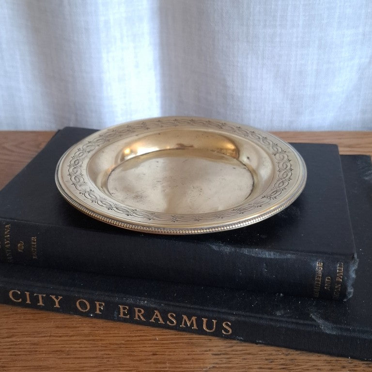 Small Vintage Brass Plate