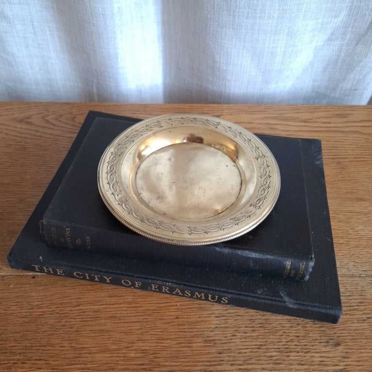 Small Vintage Brass Plate