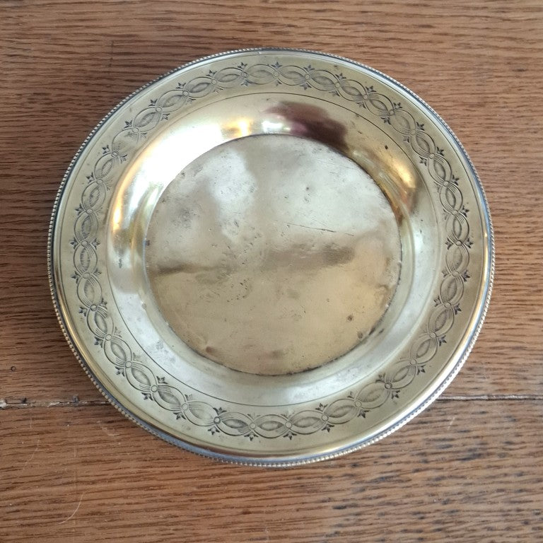 Small Vintage Brass Plate