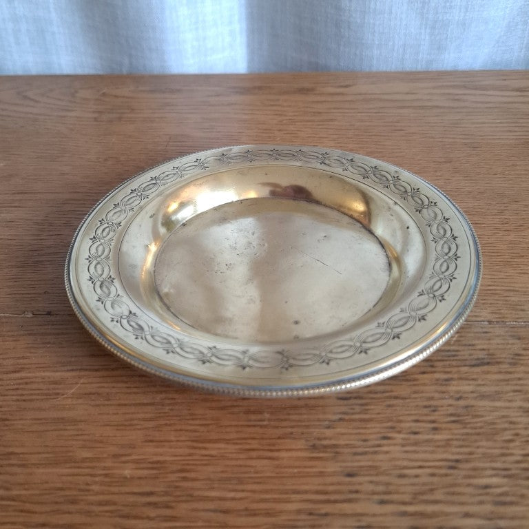 Small Vintage Brass Plate