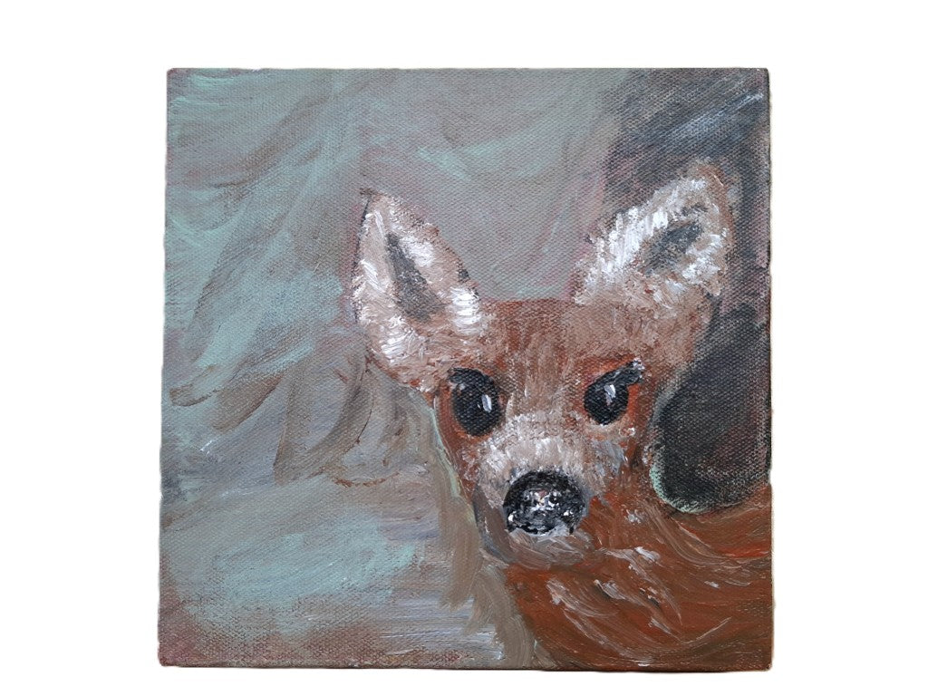 Small Baby Deer Painting on Canvas