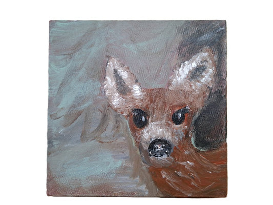 Small Baby Deer Painting on Canvas