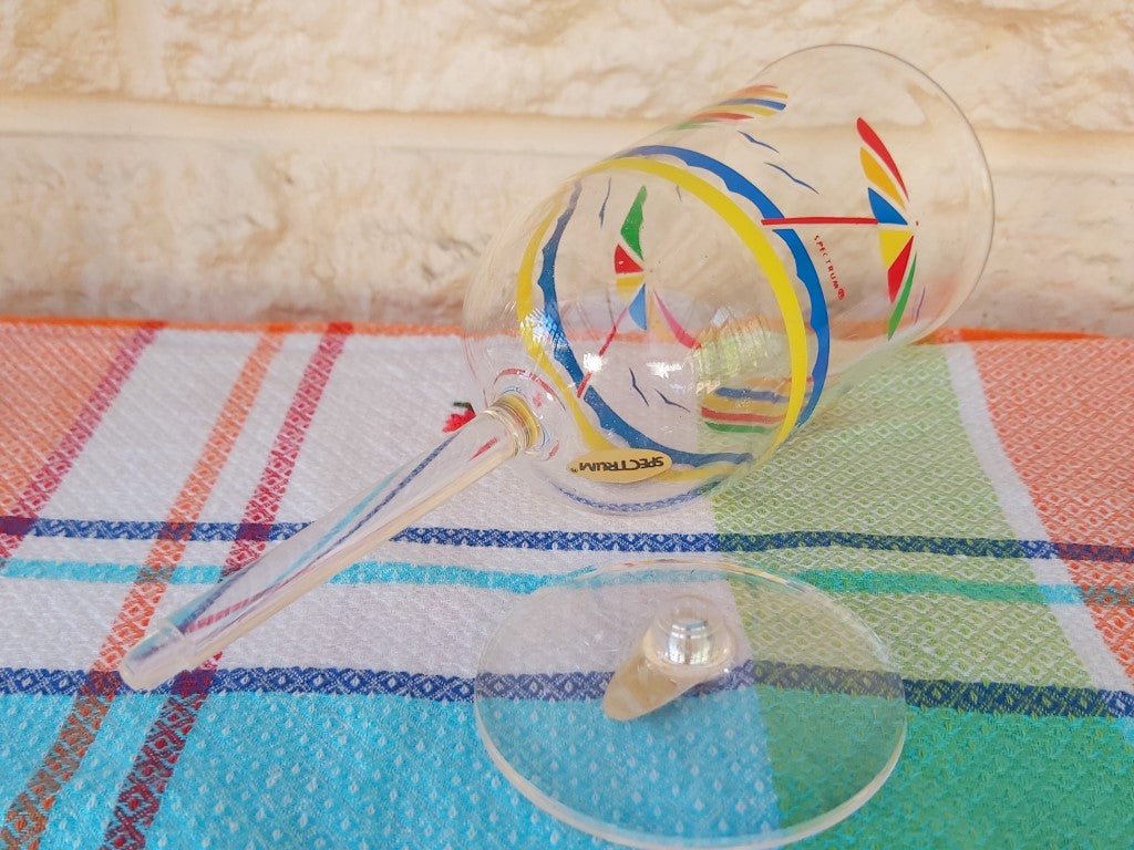 Spectrum Vintage Plastic Wine Glasses Set of 4
