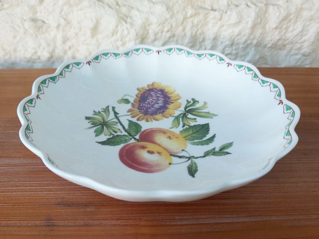 Spode "Victoria" Pattern Dish with Fluted Rim