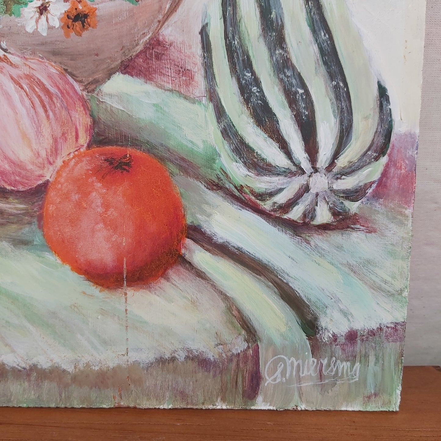 Pretty Vintage Urn and Vegetable Still Life by S Miersma