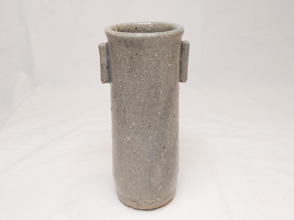 Stoneware Cylinder Vase with Handles