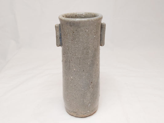 Stoneware Cylinder Vase with Handles