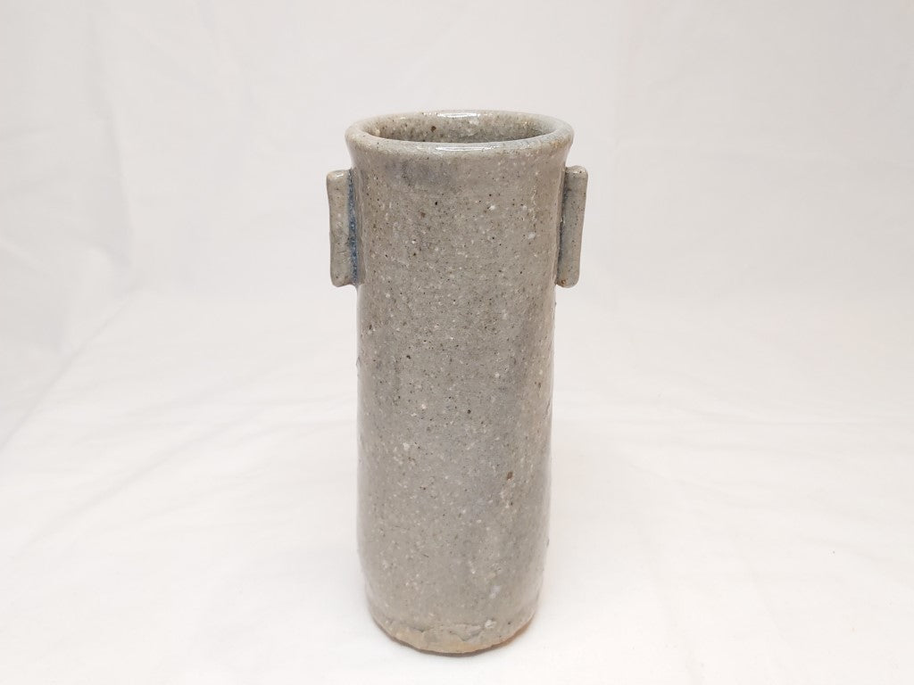 Stoneware Cylinder Vase with Handles
