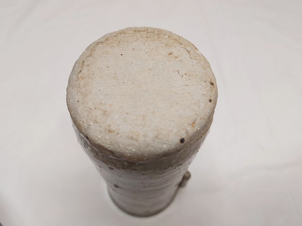 Stoneware Cylinder Vase with Handles