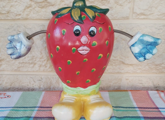 Large Anthropomorphic Strawberry Money Box