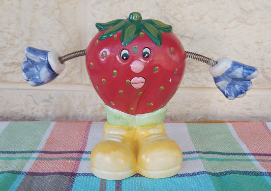 Small Anthropomorphic Strawberry Money Box